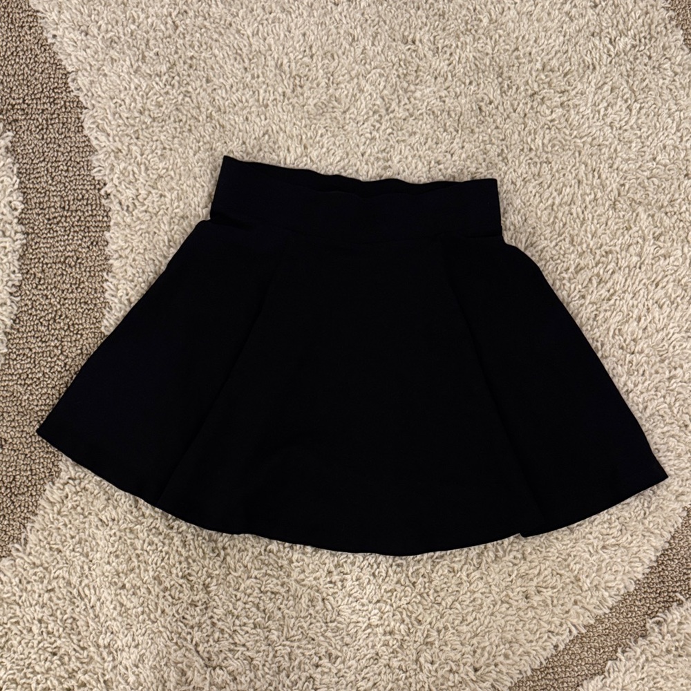 Divided Elegant Black Circle Skirt